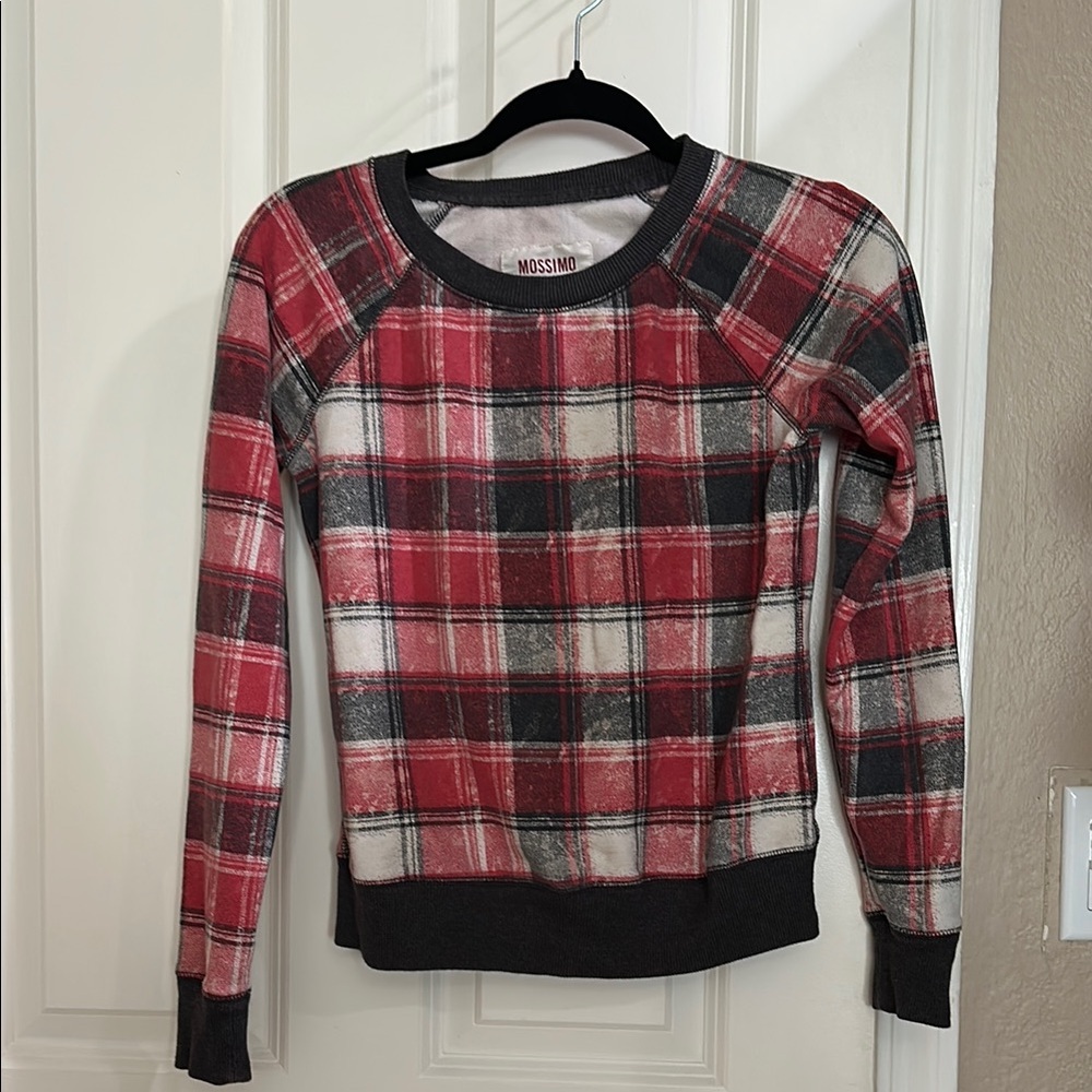 Mossimo Supply Co. Women's Red Plaid Sweater
